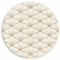 Klassiek - Art - Beige Wandcirkel kunststof plaat 5mm dik klein 188 -3d