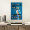 Vogel - Decoratie - Ijsvogel - Blauw aluminium wit klein -sfeer1