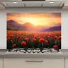 Landschap - Zonsondergang - Bloemenveld keuken achterwand spatscherm klein -3d_website
