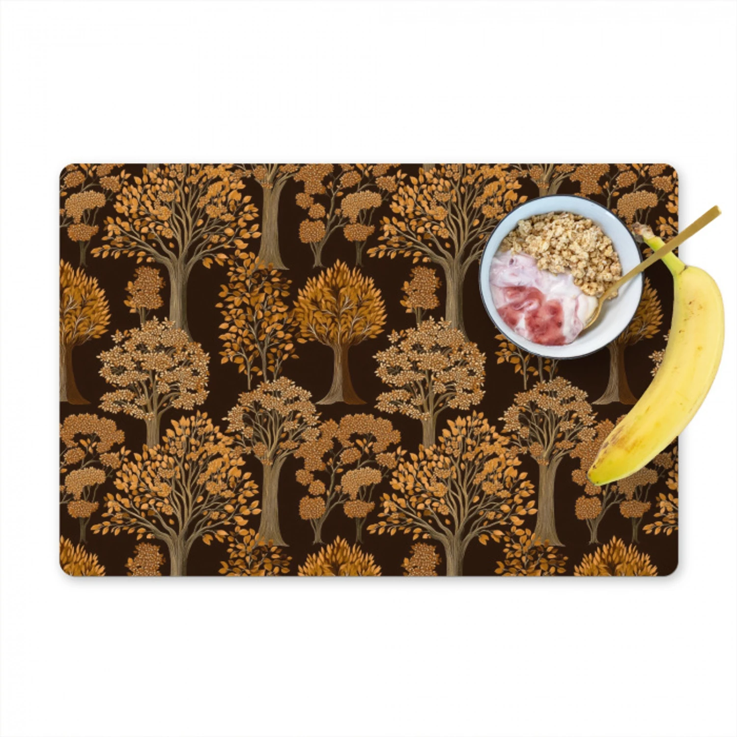 Bomen - Patroon - Bruin Placemat vinyl groot 368 -zzzproduct_Kitchenyeah-website