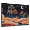 Sterrenhemel - Palmen - Rivier Textielframe zwart klein -3d