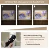 Marmer - Paars - Lila - Goud - Abstract Light Box met batterij (Wandlamp) middel -USP_dimbaarNL