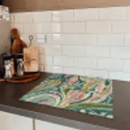 Patroon - Kleurrijk - Sierlijk - Groen Inductie beschermer vinyl 3mm middel -sfeer3