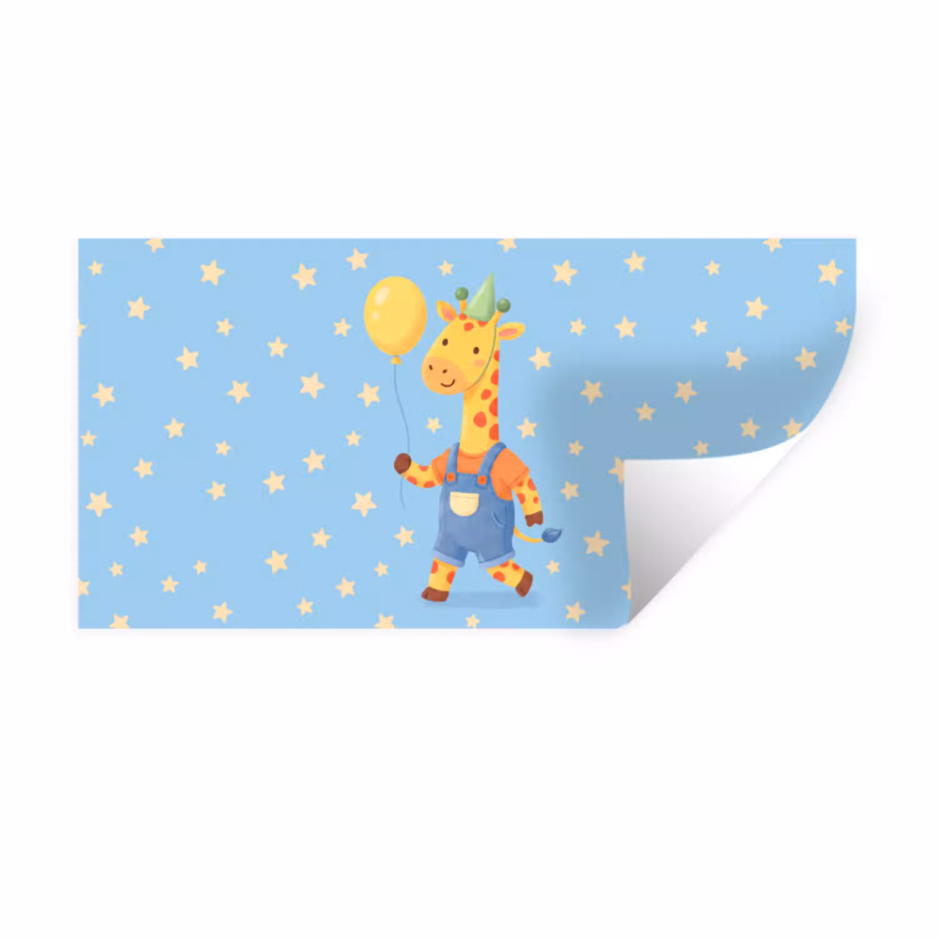 Dieren - Giraffe - Ballon - Feest - Kinderkamer Muursticker klein -3d