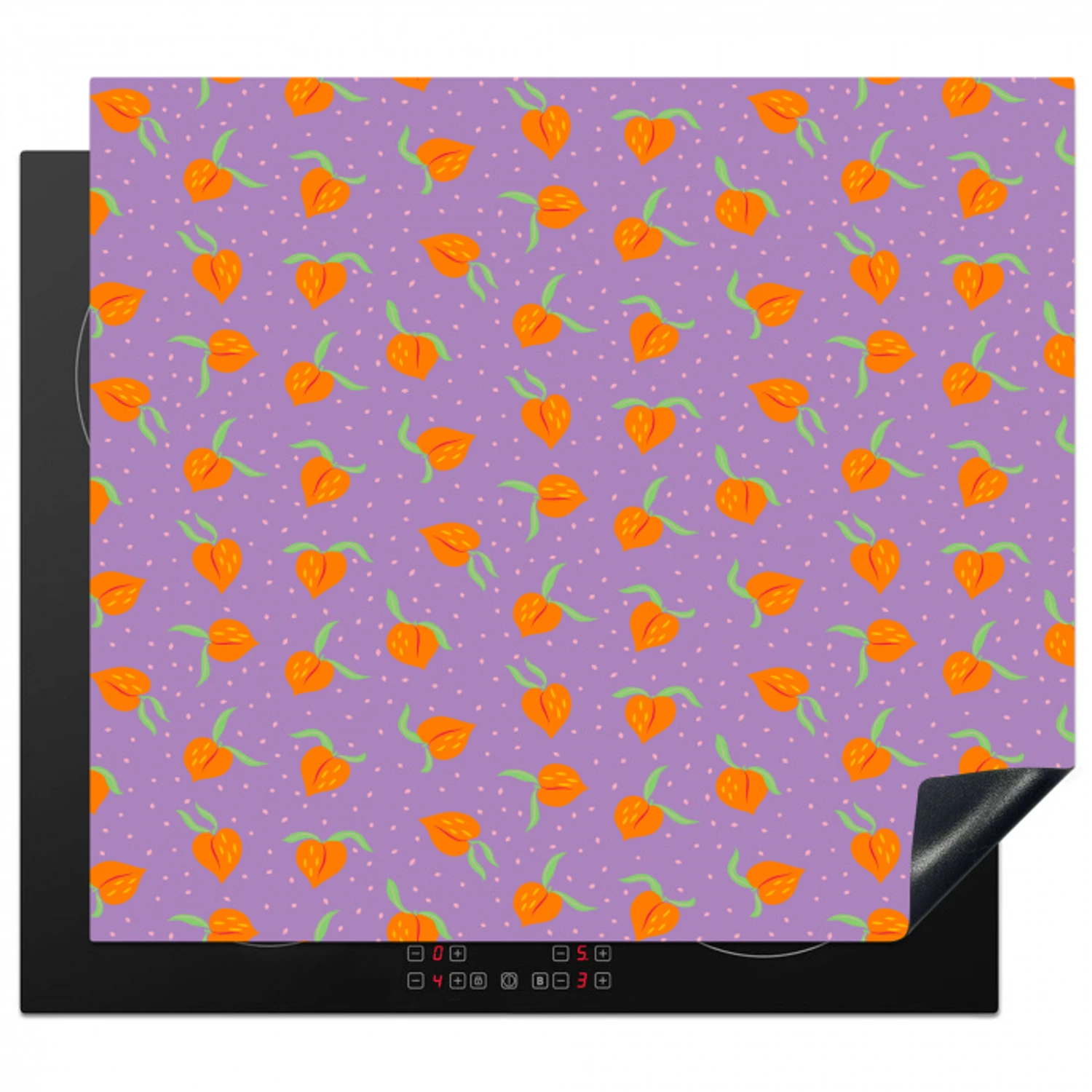 Paars - Oranje - Perzik Inductie beschermer vinyl 3mm middel 274 -3d