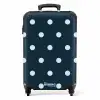 Blauw stippen patroon NBS - Handbagage koffer - Unisex middel -productfoto_recht