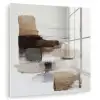 Penseelstreken - Balans - Beige - Bruin plexiglas 5mm klein -zzzproduct_nieuw