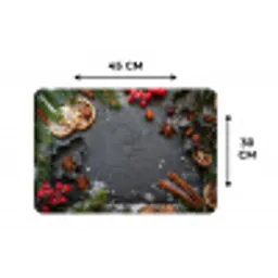 Kerst - Kruiden - Stilleven - Winter Placemat vinyl groot -specs