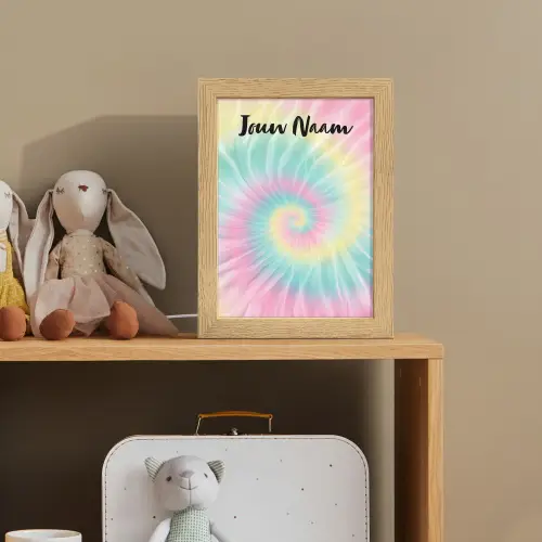 Tie Dye - Pasteltinten - Roze Light Box met kabel (Kinderlampje) klein -sfeer2_kind