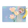 Tulpen - Roze accenten - Blauw Placemat vinyl groot -zzzproduct_Kitchenyeah-website