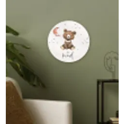 Spreuken - Be kind - Kinderen - Teddybeer - Waterverf Wandcirkel kunststof plaat 5mm dik klein -sfeer3