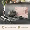 Marmer - Roze - Luxe - Marmerlook - Glitter - Design keuken achterwand spatscherm klein -usp_NL