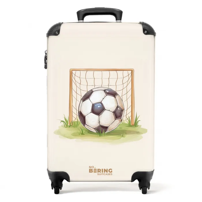 Voetbal in een goal NBS - Handbagage koffer - Volwassenen Unisex middel -productfoto_recht