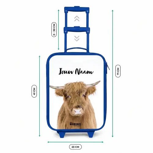 Halbe Hooglander Kinderkoffer - Blauw klein -productfoto_formaten