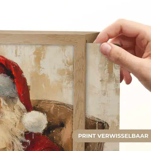 Kerst - Kerstman - Winter - Open Haard Light Box met batterij (Wandlamp) middel -USP_websiteprintNL