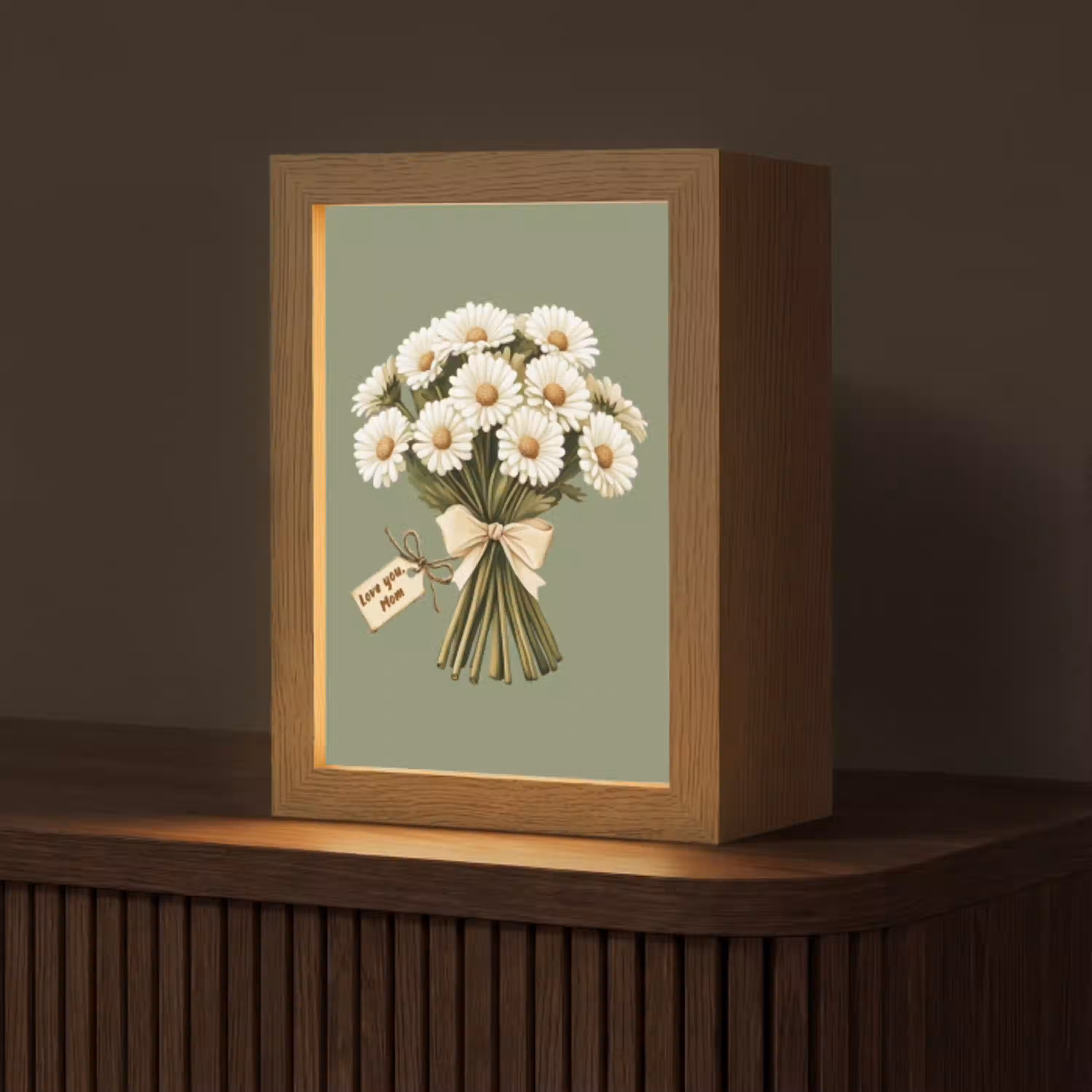 Lint - Boeket - Groen - Quote Light Box met kabel (Tafellamp) klein -z3d_website
