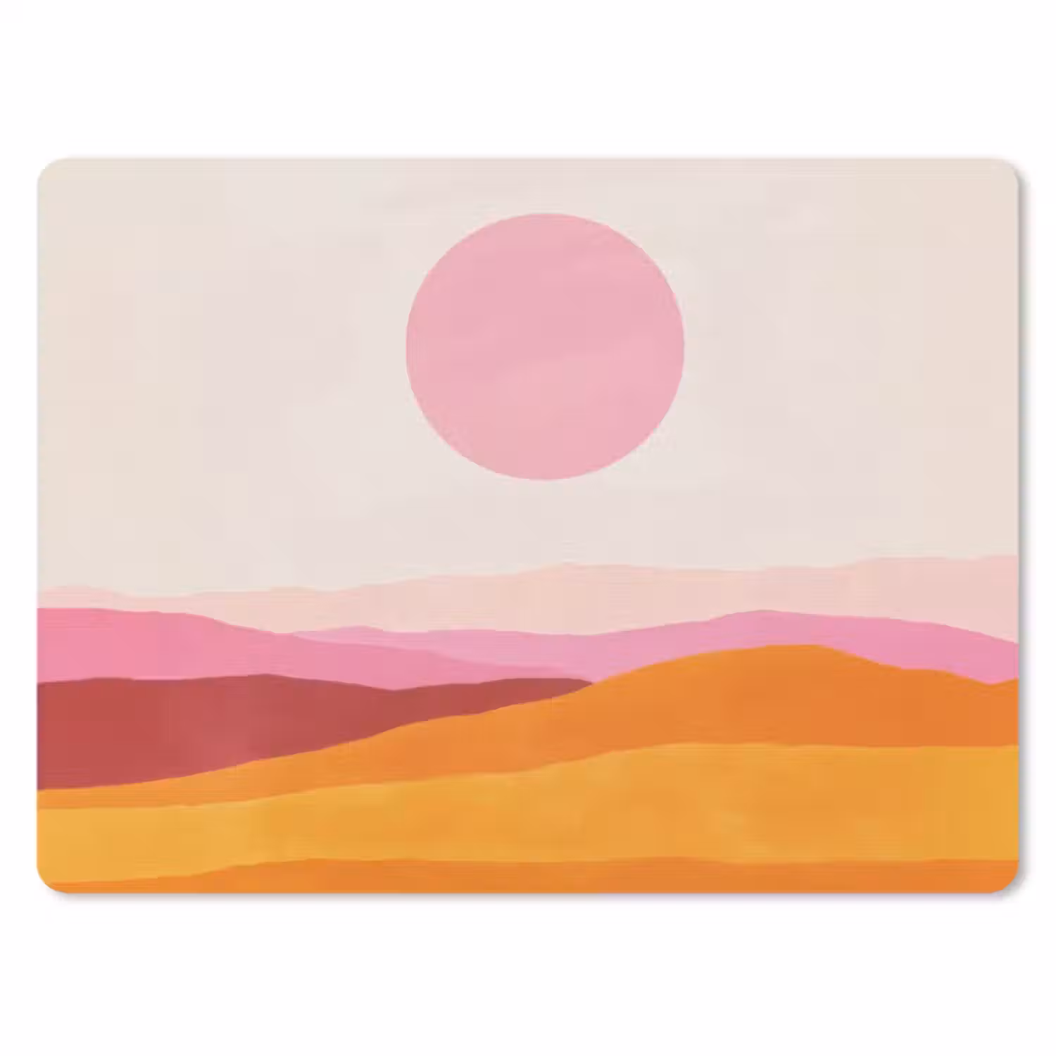 Muismat - Heuvels - Oranje - Zon - Abstract