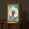 Paardenbloem - Natuur - Bloemen - Blauw Light Box met kabel (Tafellamp) klein -z3d_website