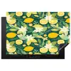 Groen - Bloemen - Citroenpartjes Inductie beschermer vinyl 3mm klein 276 -3d