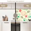 Schelpen - Zeester - Strand - Vintage - Patroon keuken achterwand 2 middel 871 -voor-na2_NL