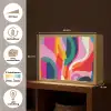 Vormen - Golvend - Abstract - Felroze Light Box met batterij (Wandlamp) middel -USP_websiteoverzichtNL