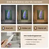 Bloemen - Blauw - Dennenboom Light Box met kabel (Tafellamp) klein -USP_lichtkleurNL