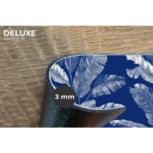 Blad - Palm - Blauw Placemat vinyl groot 368 -closeup
