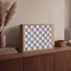Vlakken - Hartjes - Patroon - Retro Light Box met batterij (Wandlamp) middel 907 -sfeer2
