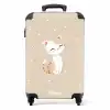 Kat omringd door beige stippen NBS - Handbagage koffer - Volwassenen Unisex middel -productfoto_recht