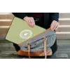 Kiwi - Lijntekening - Minimalistisch - Groen laptophoes neopreen klein -tas