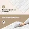 Marmer - Patroon - Aders - Wit Inductie beschemer met haakjes klein 777 -ky-schoon-nl