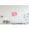 Zebra - Pink - Verf textielposter latten blank klein -kinderkamer