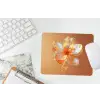 Glazen - Bloem - Oranje muismat rubber klein -witbureau