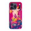 Geit - Hoorns - Kimono - Kleurrijk Telefoonhoesje iPhone 17 Pro klein -3d