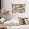 Tropisch - Zomer - Vlinder - Bloemen Wandkleed katoen klein 269 -sfeer1
