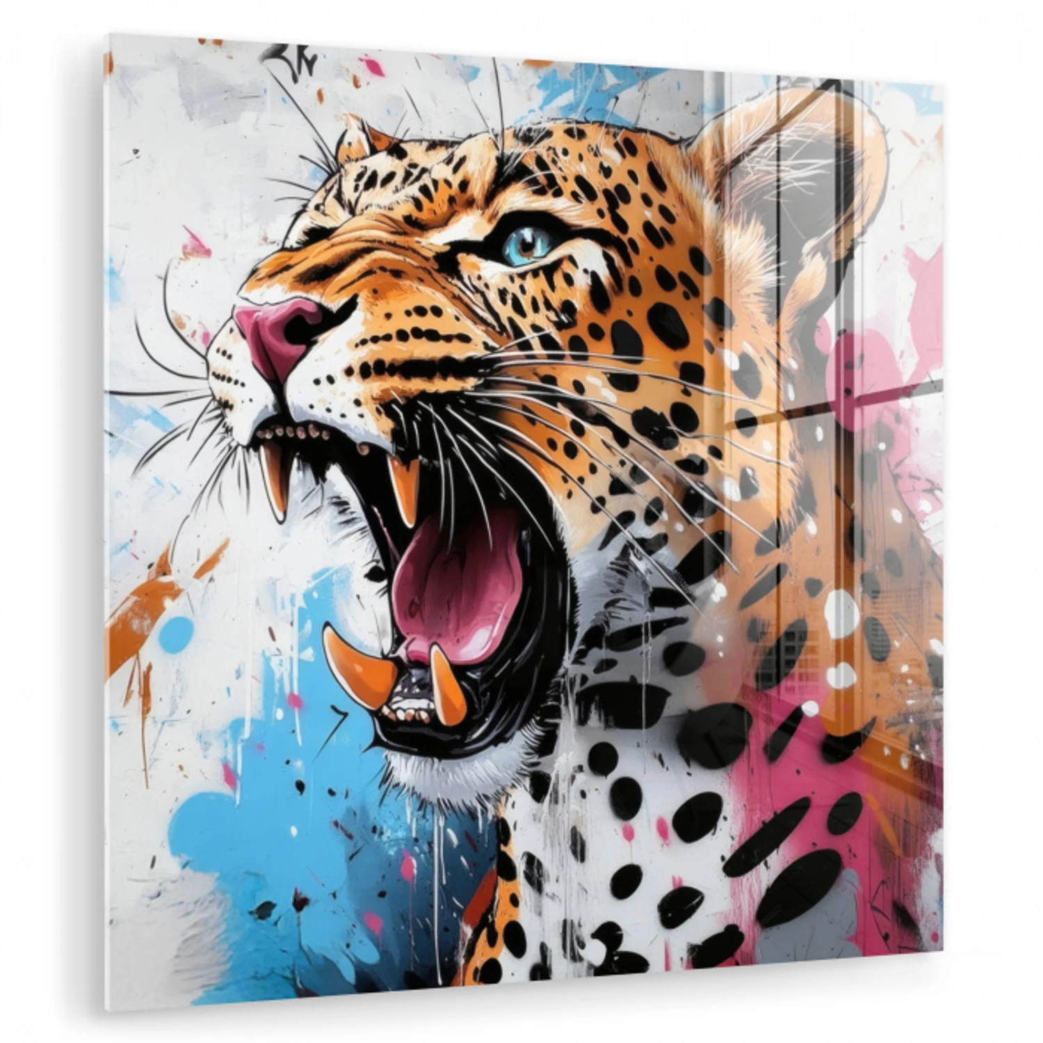 Abstract - Luipaard - Kleurrijk plexiglas 5mm klein -zzzproduct_nieuw