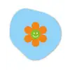 Bloem - Smiley - Kleurrijk Wandcirkel Organisch Aluminium middel -3d