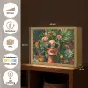 Vrouw - Panterprint - Jungle - Natuur - Luxe Light Box met batterij (Wandlamp) middel -USP_websiteoverzichtNL