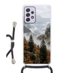 Bergen - Vallei - Mist - Herfst - Natuur Hoesje Samsung Galaxy A52 5G met koord klein -3d