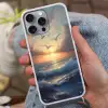 Meeuwen - Zonsondergang - Zee - Wolken Hoesje iPhone 16 Pro Max met koord klein -sfeer3