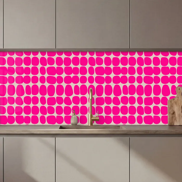 Stippen - Patroon - Roze keuken achterwand 2 middel 871 zz_3dshopping