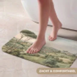 Landschap - Heuvels - Zandpad - Groen Badmat klein -USP_ZachtNL