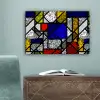 Mondriaan - Glas in lood - Oude Meesters - Kunstwerk - Abstract - Schilderij canvas 2cm klein -sfeer4