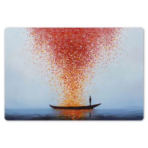 Wolk - Confetti - Boot - Wateroppervlakte Placemat vinyl groot -zzsfeer1_Kitchenyeah-website