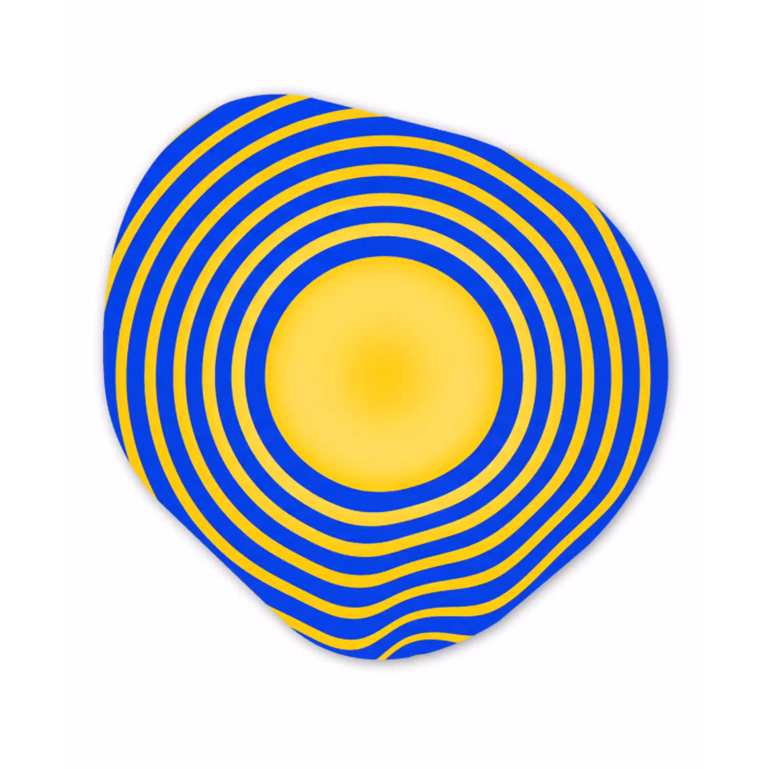 Abstract patroon - Blauw Wandcirkel Organisch Forex 3mm klein -3d