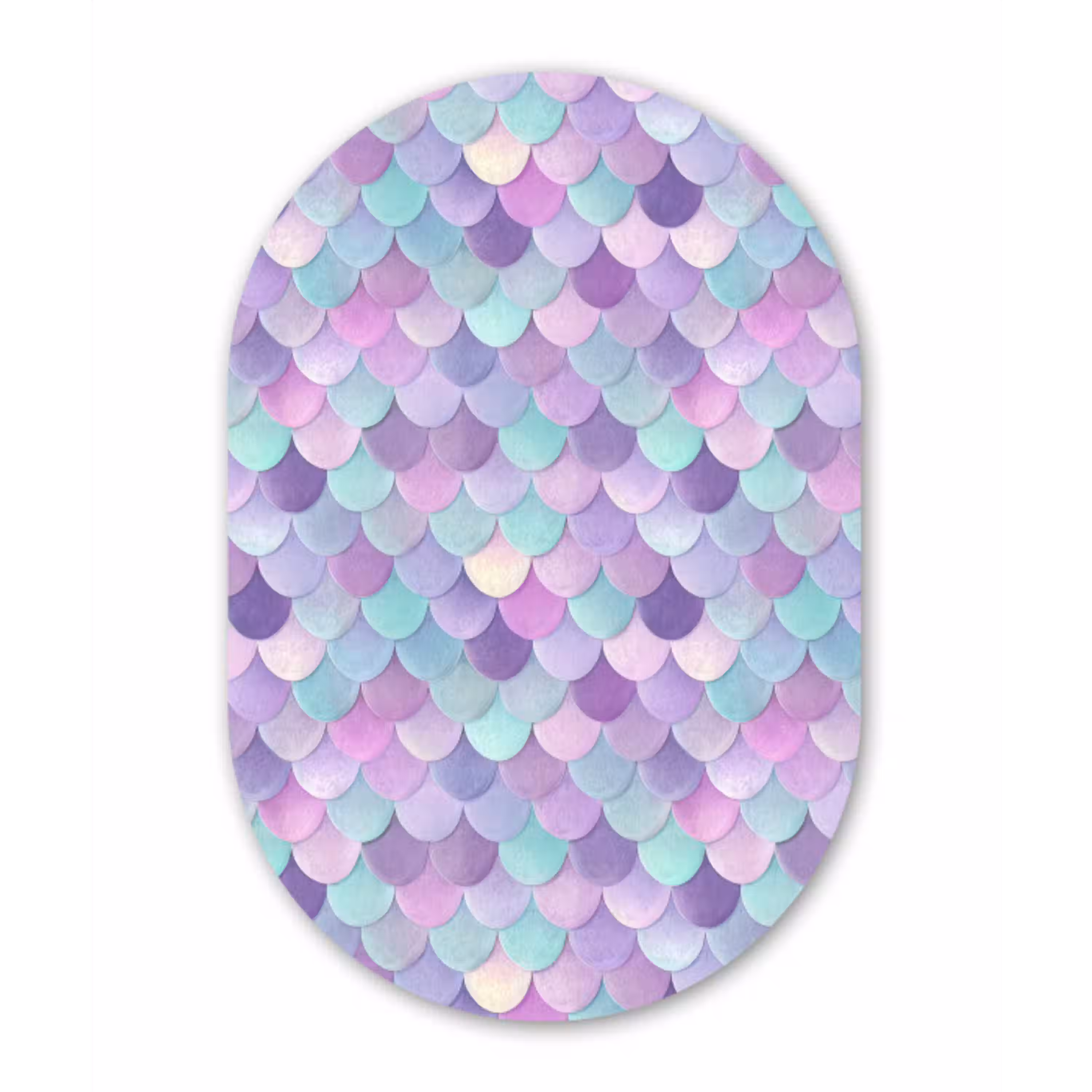 Dromerig - Zeemeermin - Pastel Wandcirkel Ovaal Aluminium middel 839 -3d