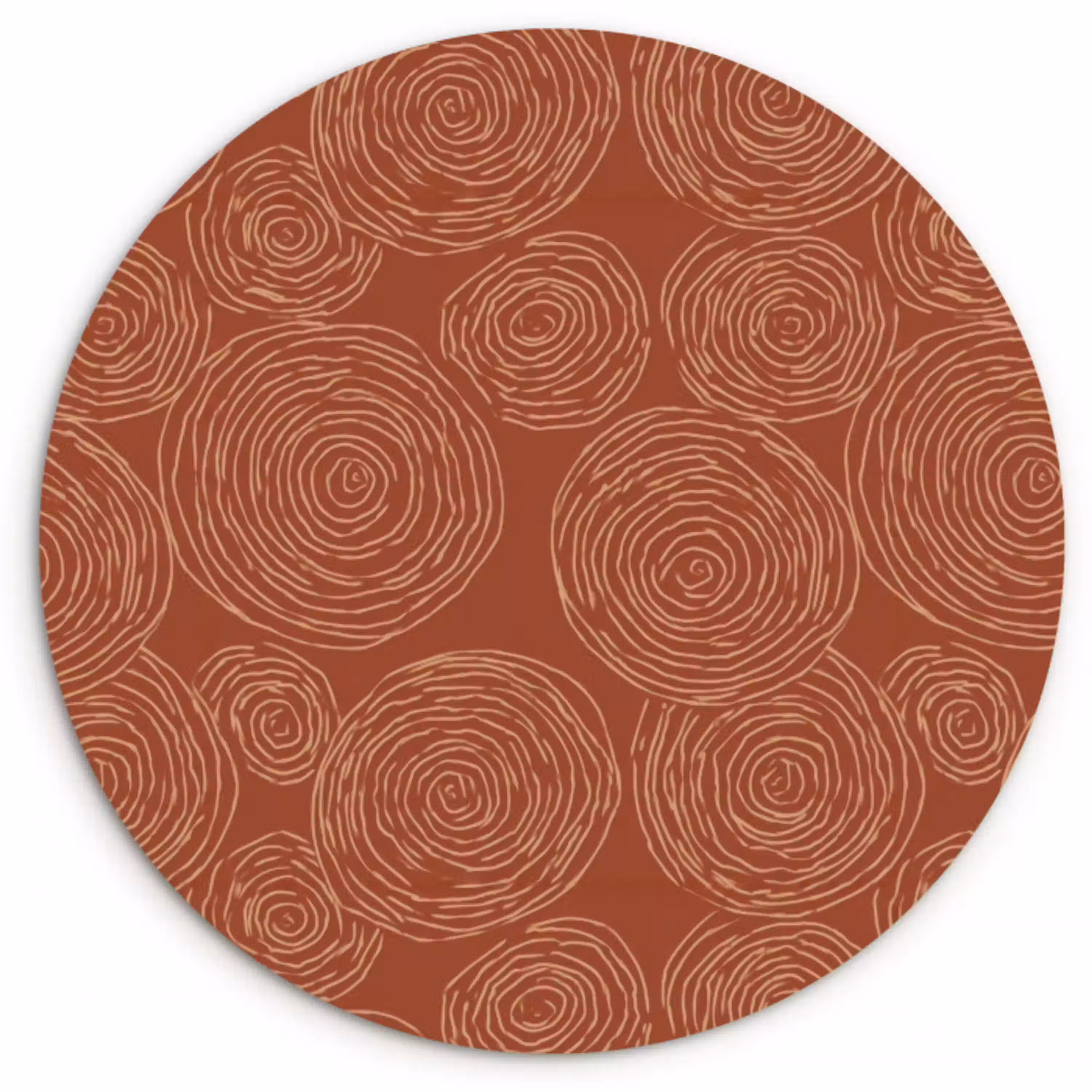 Cirkels - Abstract - Artistiek - Terracotta Wandcirkel kunststof plaat 5mm dik klein 188 -3d