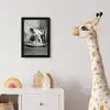 Varken - Schattig - Spaghetti - Zwart wit - Dier fotolijst zwart zonder passe partout klein -usfeer4_kinderkamer