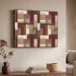 Modern - Geometrie - Kleurrijk Textielframe zwart klein 947 -sfeer3