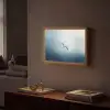 Meeuw - Wit - Zee - Mistig Light Box met batterij (Wandlamp) middel -sfeer1
